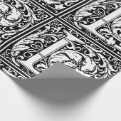 Brief L Middeleeuws Monogram Art Nouveau Cadeaupapier (Hoek)