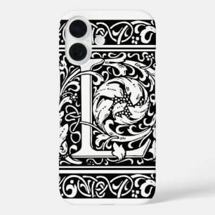 Brief L Middeleeuws Monogram Art Nouveau iPhone 16 Hoesje