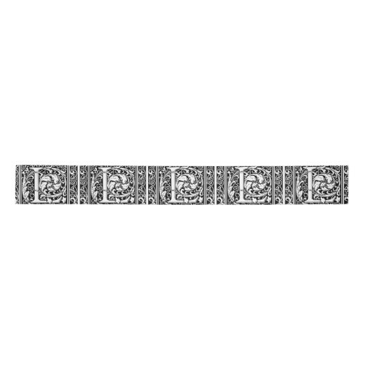 Brief L Middeleeuws Monogram Art Nouveau Lint (Voorkant)