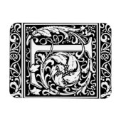 Brief L Middeleeuws Monogram Art Nouveau Magneet (Horizontaal)