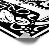 Brief L Middeleeuws Monogram Art Nouveau Poster (Hoek)