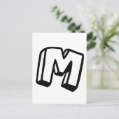 Brief M Briefkaart (Staand voorkant)