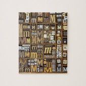 Brief M Legpuzzel (Verticaal)