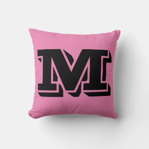BRIEF M MONOGRAM PINK PILLOW KUSSEN