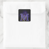 Brief M Vierkante Sticker (Tas)