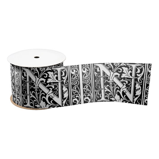 Brief N Middeleeuws Monogram Art Nouveau Lint (Spoel)