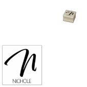 Brief N Monogram Aangepaste rubberen stempel (Gestempeld)