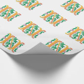 Brief N Monogram Fleur de lis Cadeaupapier (Hoek)