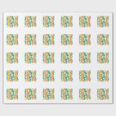Brief N Monogram Fleur de lis Cadeaupapier (Vlak)