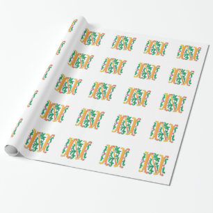 Brief N Monogram Fleur de lis Cadeaupapier