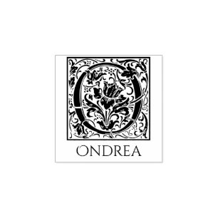 Brief O  eerste brief met naam Rubberstempel