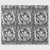 Brief O Middeleeuws Monogram Art Nouveau Cadeaupapier (Vlak)