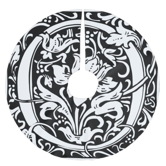 Brief O Middeleeuws Monogram Art Nouveau Kerstboom Rok (Voorkant)