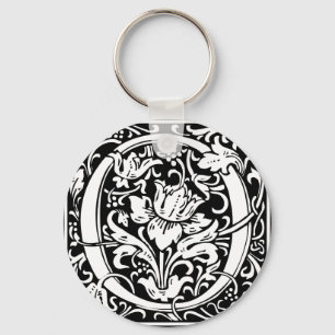 Brief O Middeleeuws Monogram Art Nouveau Sleutelhanger