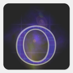 Brief O Vierkante Sticker