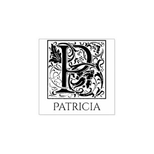 Brief P  eerste brief gepersonaliseerd Rubberstempel