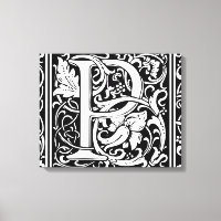 Brief P Middeleeuws Monogram Art Nouveau