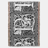 Brief P Middeleeuws Monogram Art Nouveau Deken (Voorkant Verticaal)