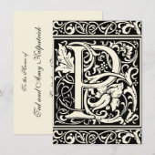 Brief P Middeleeuws Monogram Art Nouveau Kaart (Voorkant / Achterkant)