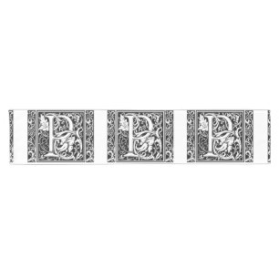 Brief P Middeleeuws Monogram Art Nouveau Korte Tafelloper