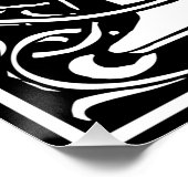 Brief P Middeleeuws Monogram Art Nouveau Perfect Poster (Hoek)