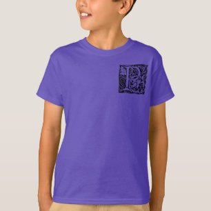 Brief P Middeleeuws Monogram Art Nouveau T-shirt