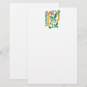 Brief P Monogram Fleur de lis Briefpapier (Voorkant / Achterkant)