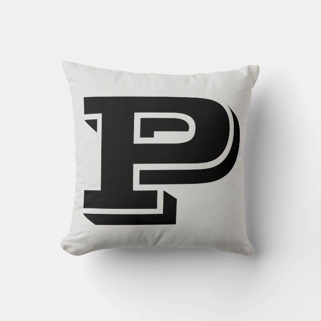 BRIEF P MONOGRAM PILLOW KUSSEN (Voorkant)