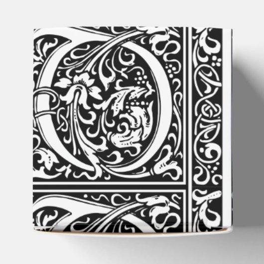 Brief Q Middeleeuws Monogram Art Nouveau Bedankdoosjes (Bovenkant)