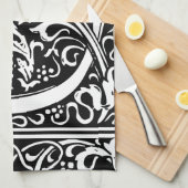 Brief Q Middeleeuws Monogram Art Nouveau Theedoek (Quarter Fold)