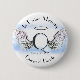 Brief Q | Naam toevoegen | Memorial Ronde Button 5,7 Cm