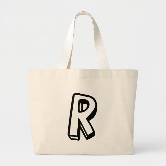 Brief R Grote Tote Bag (Voorkant)