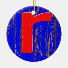 Brief r keramisch ornament