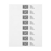 Brief R Middeleeuws Monogram Art Nouveau Adreslabel Wikkel (Vel)