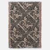 Brief R Middeleeuws Monogram Art Nouveau Deken (Voorkant Verticaal)