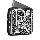 Brief R Middeleeuws Monogram Art Nouveau Laptop Sleeve (Voorkant Rechts)