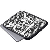 Brief R Middeleeuws Monogram Art Nouveau Laptop Sleeve (Voorkant onderkant)