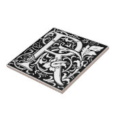 Brief R Middeleeuws Monogram Art Nouveau Tegeltje (Zijkant)