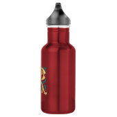 Brief R Monogram Fleur de lis Waterfles (Rechts)