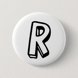 Brief R Ronde Button 5,7 Cm