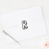 Brief R Ronde Sticker (Envelop)