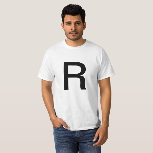 Brief R T-shirt (Voorkant volledig)