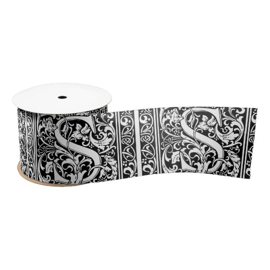 Brief S Middeleeuws Monogram Art Nouveau Lint (Spoel)