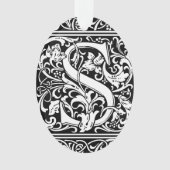 Brief S Middeleeuws Monogram Art Nouveau Ornament (voorkant)
