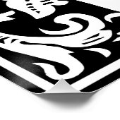 Brief S Middeleeuws Monogram Art Nouveau Perfect Poster (Hoek)