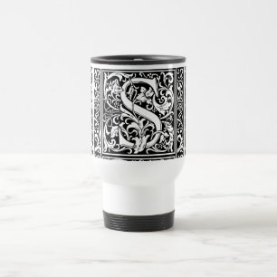 Brief S Middeleeuws Monogram Art Nouveau Reisbeker