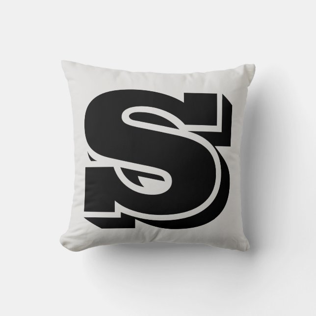 BRIEF S MONOGRAM PILLOW KUSSEN (Voorkant)