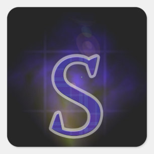 Brief S Vierkante Sticker