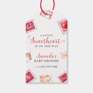 Brief Stamp Sweetheart Baby shower Dank u Cadeaulabel