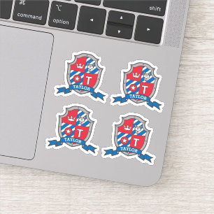 Brief T aangepaste naam Samuel wolf dog messghts c Sticker